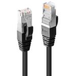Cavo di Rete Lindy Cat.6 S/FTP Nero 0.5m RJ45 Maschio-Maschio