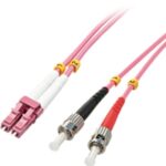 Cavo Fibra Ottica Lindy OM4 LC/ST 50/125 15 Metri Viola