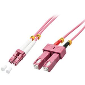 Cavo Fibra Ottica Lindy OM4 LCSC Duplex 3 Metri Viola - SKU: 46362-LND