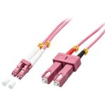 Cavo Fibra Ottica Lindy OM4 LC/SC Duplex 5 Metri Viola