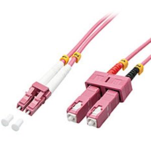 Cavo Fibra Ottica Lindy OM4 LCSC Duplex 10 Metri Viola - SKU: 46364-LND