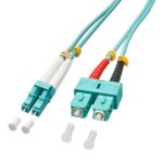 Cavo Fibra Ottica OM3 Lindy LC/LC 5m Grigio 50/125