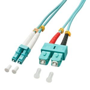 Cavo Fibra Ottica OM3 Lindy LC/LC 5m Grigio 50/125