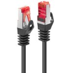 Cavo di Rete Lindy Cat.6 S/FTP 0.3m Nero RJ45 Maschio-Maschio