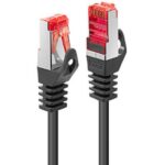 Cavo di Rete Lindy Cat.6 S/FTP Nero 0.5m RJ45 Maschio-Maschio