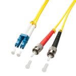 Cavo Fibra Ottica OS2 Lindy LC/ST 9/125 3 Metri Giallo