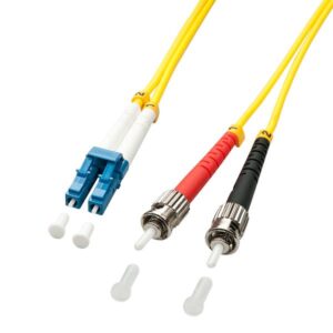 Cavo Fibra Ottica OS2 Lindy LC/ST 9/125 3 Metri Giallo