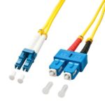 Cavo Fibra Ottica Lindy OS2 LC/SC 9/125 10 Metri Giallo