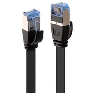 Cavo di Rete Lindy Cat.6A U/FTP Flat Nero 2 metri RJ45