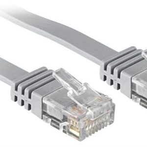 Cavo di Rete Lindy Cat.6 UTP Flat Grigio 1 metro