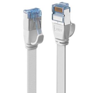Cavo di Rete Lindy Cat.6A U/FTP Flat 0.3m Bianco
