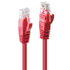 Cavo di Rete Lindy Cat.6 UTP Rosso 0.3m Patch RJ-45