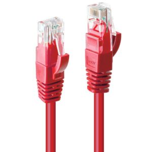 Cavo Rete Cat.6 UTP Lindy 3 Metri Rosso