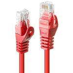 Cavo di Rete Lindy Cat.6 U/UTP Rosso 0.3m RJ45