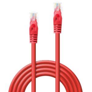 Cavo Rete Cat.6 UTP Lindy 3 Metri Rosso