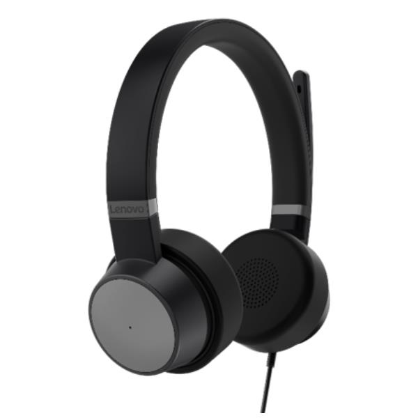 Cuffie Professionali Lenovo Wired ANC con Microfono USB-C Nero