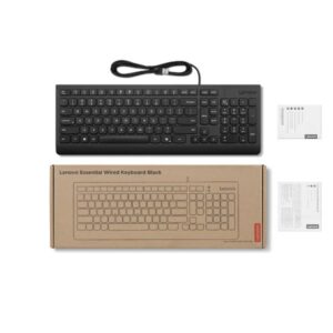 Tastiera Lenovo Essential Cablata USB Layout Italiano Nero