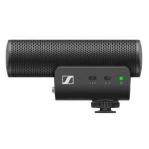 Microfono Shotgun Sennheiser MKE 400 Super Cardioide Kit con Treppiede Manfrotto PIXI