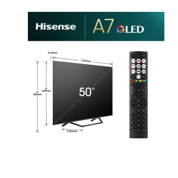 TV Hisense 50" QLED 4K D.Vision Smart TV