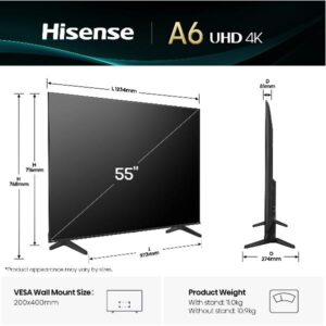 TV Hisense 55A69Q 4K UHD Smart VIDAA U9