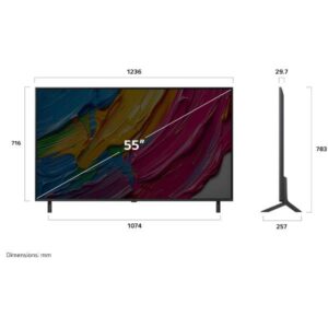 TV LG 55" QNED80A 4K UHD Smart WebOS25 Piedini Laterali