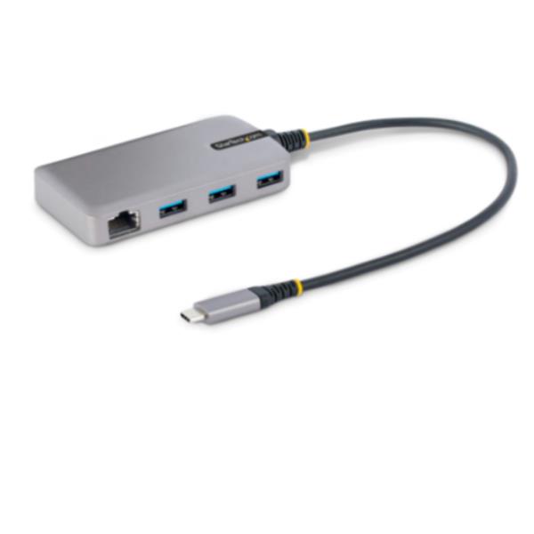 Hub USB-C Startech con Ethernet 5 Porte Grigio