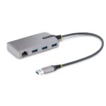 Hub USB Startech 3 Porte USB-A 5Gbps con Ethernet e Alimentazione