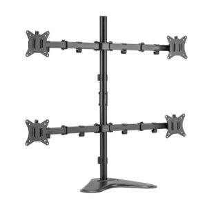Staffa Quadrupla Monitor Equip 17"-32" Articolata da Scrivania