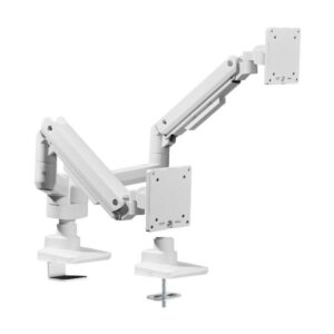 Staffa Doppio Monitor Equip 17"-35" Pan & Tilt da Scrivania Bianco
