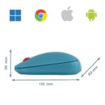 Mouse Wireless Leitz 65310061 Bluetooth e Ricevitore USB Blu