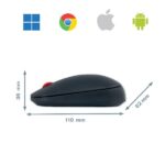 Mouse Wireless Leitz 65310019 Bluetooth e Ricevitore USB Grigio
