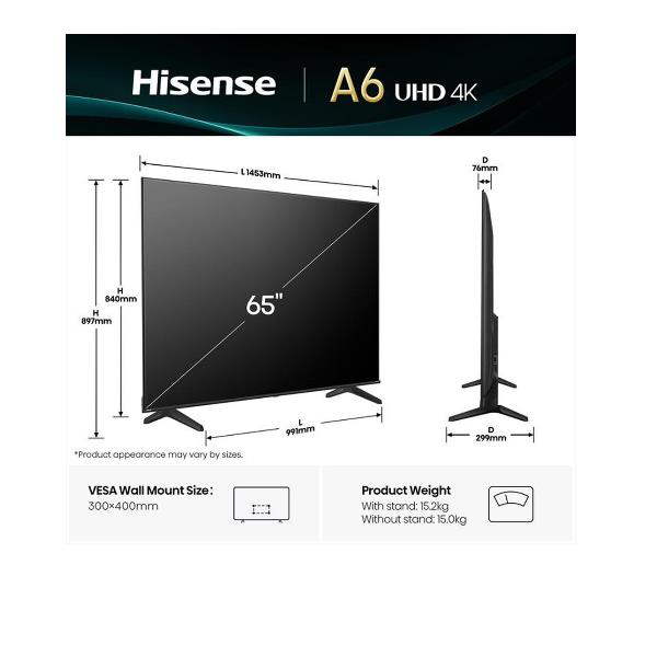 TV Hisense 65A69Q 4K UHD Smart VIDAA 65"