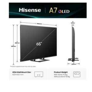 TV Hisense 65A79Q QLED 4K UHD Smart VIDAA con Subwoofer Posteriore