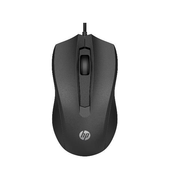 Mouse HP 100 USB Wired Ergonomico Nero