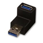 Adattatore USB 3.0 Lindy Tipo A a A 90° Nero