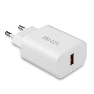 Alimentatore USB Lindy 18W Caricatore da Parete Bianco - SKU: 73412-LND