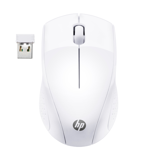 Mouse Wireless HP 220 Bianco Ergonomico Nano Receiver