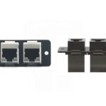 Placca a Muro Dual RJ45 Kramer W4545 Metallo Nero