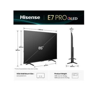 TV Hisense 85E7Q PRO 85" QLED 4K UHD Smart VIDAA 144Hz