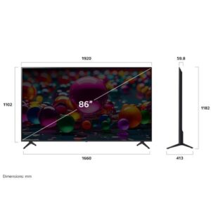 TV LG 86UA75 4K UHD Smart WebOS25 Piedini Laterali