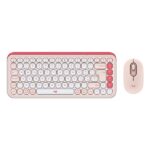 Tastiera e Mouse Logitech POP ICON Combo Bluetooth Rosa e Bianco Italiana