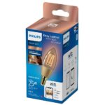 Lampadina LED Smart Philips C35 E14 4,9W Filamento Ambra Dimmable