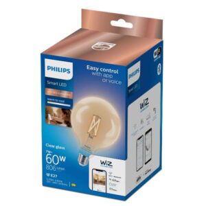 Lampadina LED Smart Philips Globe Filamento 7W E27 806 Lumen