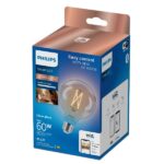 Lampadina LED Smart Philips Globe 7W G95 E27 Filamento Trasparente 806 Lumen