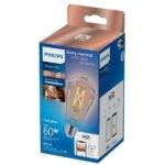 Lampadina LED Philips ST64 E27 7W Filamento Trasparente 806 Lumen
