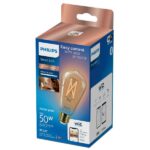 Lampadina LED Philips ST64 E27 7W Filamento Ambra 640 Lumen