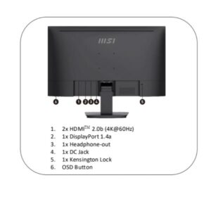 Monitor MSI PRO MP273U 27" 4K IPS