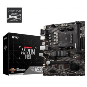 Motherboard MSI A520M PRO Micro-ATX Socket AM4 DDR4 HDMI DP VGA
