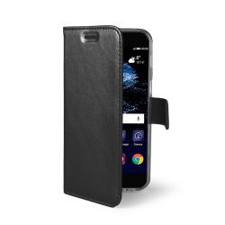 Custodia Smartphone Celly AIR per Huawei P10 in Similpelle Nero