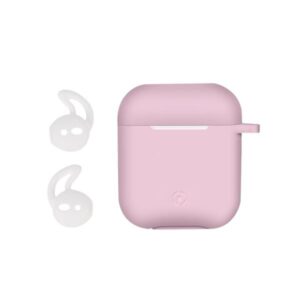 Custodia AirPods Celly Aircase Feeling in Silicone Rosa per 1st e 2nd Gen